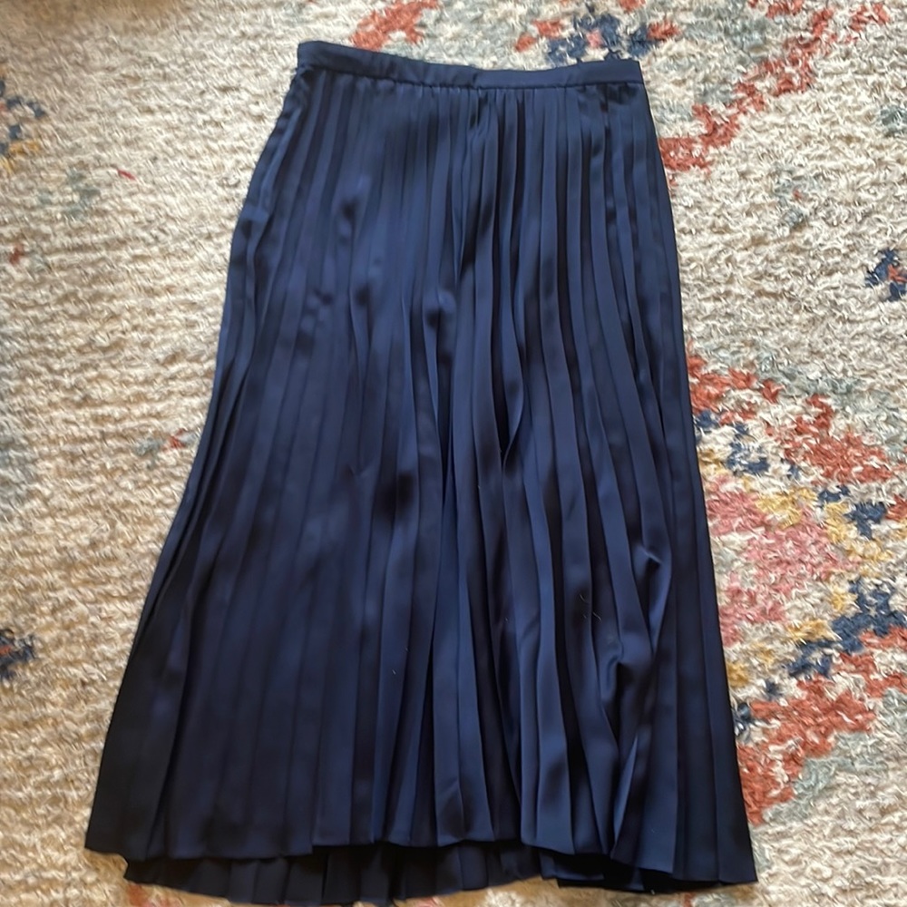 J Crew Midi Length Pleated Skirt
